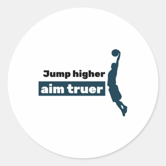 Hoger doel springen Truer Ronde Sticker (Voorkant)
