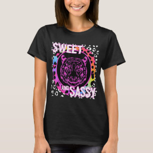 Hoger gezicht 90 Nostalgia Rainbow Leopard Print T T-shirt
