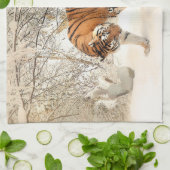 Hoger gezin in de winter theedoek (Gevouwen)