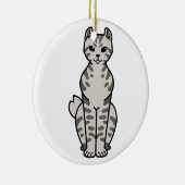 Hoger kattehuis Cartoon Keramisch Ornament (Rechts)