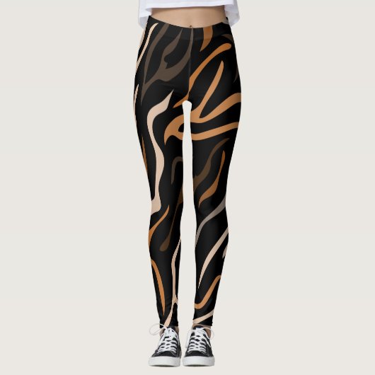 Hoger kleurenpatroon Dierlijk Leggings (Voorkant)