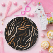 Hoger kleurenpatroon Dierlijk Papieren Bordje (Feest)