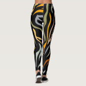Hoger kleurenpatroondier leggings (Achterkant)