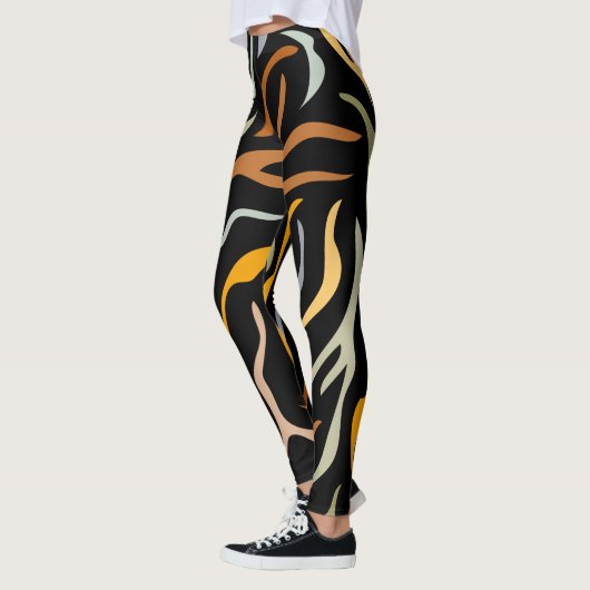 Hoger kleurenpatroondier leggings (Links)