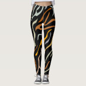 Hoger kleurenpatroondier leggings (Voorkant)