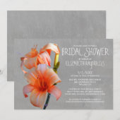 Hoger Lilies Bridal Shower-uitnodigingen Kaart (Voorkant / Achterkant)