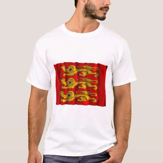 Hoger-Normandie-golfvlag T-shirt (Voorkant)