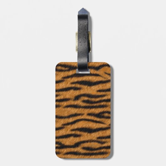 Hoger ontwerp van huidafdruk, tijgerstrempatroon bagagelabel (Achterkant verticaal)