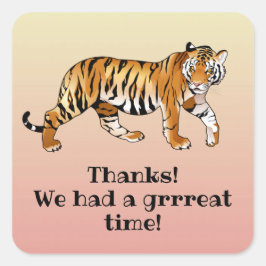Hoger ontwerp vierkante sticker