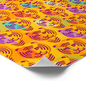 Hoger patroon op donkergele achtergrond poster (Hoek)