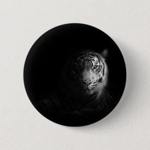 Hoger portait, zwarte en witte foto, ronde button 5,7 cm