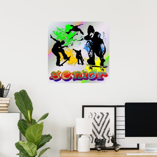 Hoger Poster voor skateboarden (Thuiskantoor)