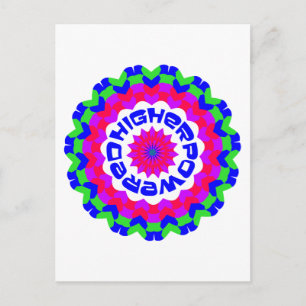 Hoger Spiritueel Quote Kaleidoscope-ontwerp Briefkaart