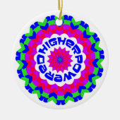 Hoger Spiritueel Quote Kaleidoscope-ontwerp Keramisch Ornament (Voorkant)