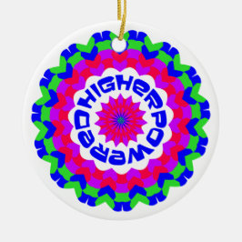 Hoger Spiritueel Quote Kaleidoscope-ontwerp Keramisch Ornament