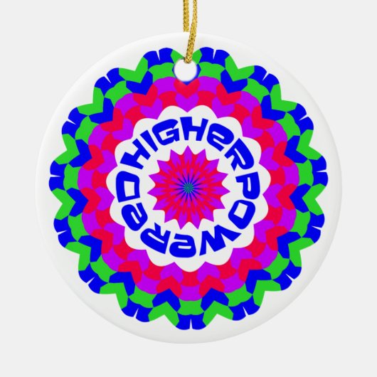 Hoger Spiritueel Quote Kaleidoscope-ontwerp Keramisch Ornament (Voorkant)