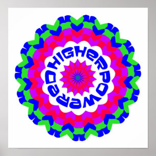 Hoger Spiritueel Quote Kaleidoscope-ontwerp Poster