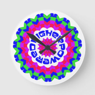 Hoger Spiritueel Quote Kaleidoscope-ontwerp Ronde Klok