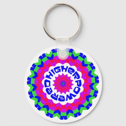 Hoger Spiritueel Quote Kaleidoscope-ontwerp Sleutelhanger (Voorkant)