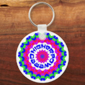 Hoger Spiritueel Quote Kaleidoscope-ontwerp Sleutelhanger (Voorkant)