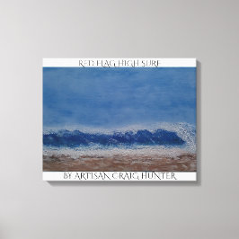 Hoger surf van de rode vlag canvas afdruk