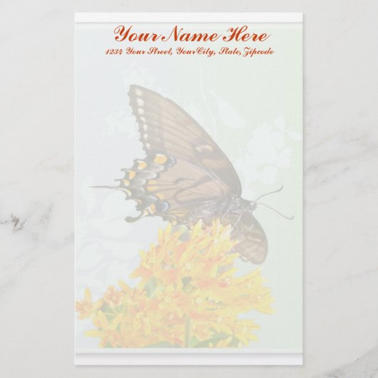 Hoger Swallowtail Butterfly (Papilio glaucas) Item Briefpapier (Voorkant)