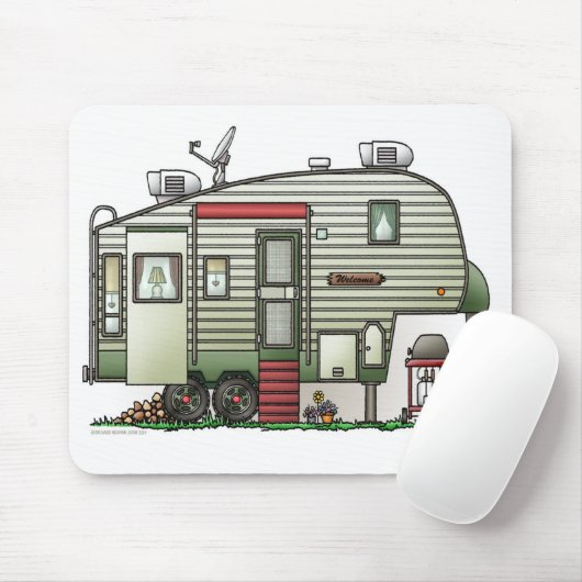 Hoger Tech 5th Wheel Camper Mousepad Muismat (Met muis)