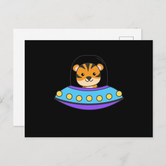 Hoger universum UFO in ruimteschip Briefkaart (Voorkant / Achterkant)