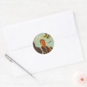 Hoger, verder en sneller! ronde sticker (Envelop)