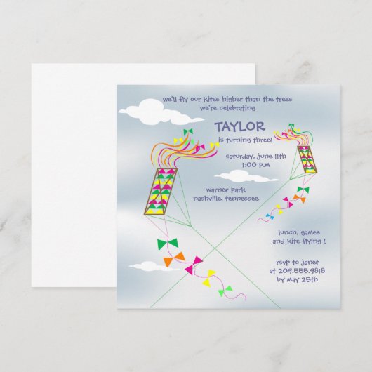 Hoger - verjaardagsuitnodigingen - 5 kaart (Voorkant / Achterkant)