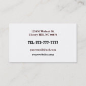 Hoger Visitekaartjes voor vervoer (Achterkant)