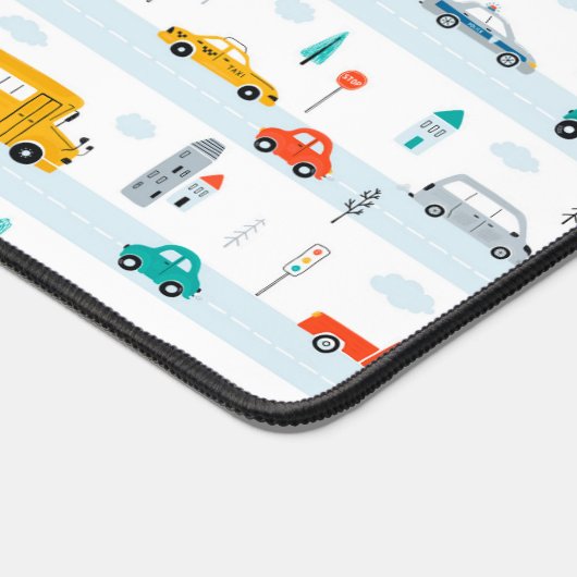 Hoger voertuigpatroon bevestigen bureaumat (Hoek)