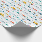 Hoger voertuigpatroon bevestigen cadeaupapier (Hoek)