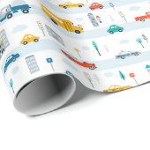 Hoger voertuigpatroon bevestigen cadeaupapier (Rol Hoek)