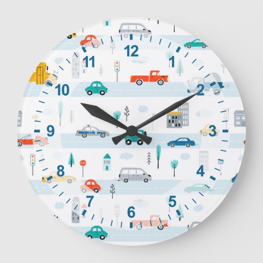 Hoger voertuigpatroon bevestigen grote klok (Voorkant)