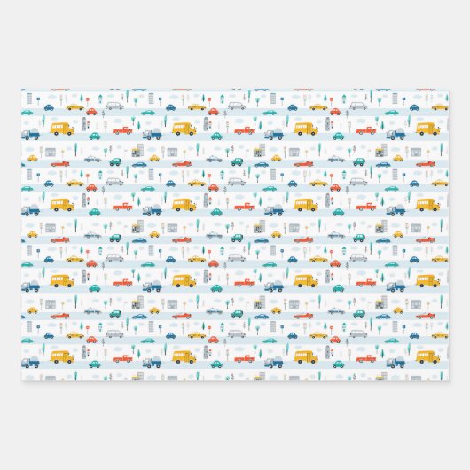 Hoger voertuigpatroon bevestigen inpakpapier vel (Voorkant)