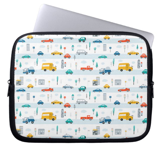 Hoger voertuigpatroon bevestigen laptop sleeve (Voorkant)