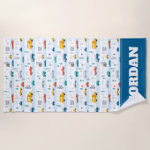 Hoger voertuigpatroon bevestigen strandlaken (Voorkant)