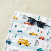 Hoger voertuigpatroon bevestigen strandlaken (In situ)