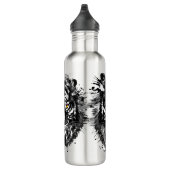 Hoger-waterfles | Zwarte en witte tijger Waterfles (Rechts)