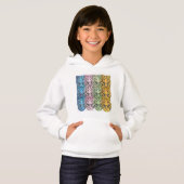 Hoger waterverf patroon Hoodie (Voorkant volledig)