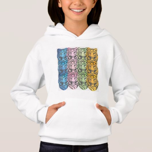 Hoger waterverf patroon Hoodie (Voorkant)