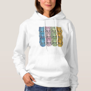 Hoger waterverf patroonillustraties Hoodie