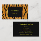 Hoger zwarte goudgoud minimalistisch professioneel visitekaartje (Voorkant / Achterkant)