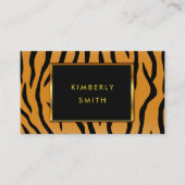 Hoger zwarte goudgoud minimalistisch professioneel visitekaartje (Voorkant)