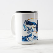 Hoger zweven tweekleurige koffiemok (Voorkant links)