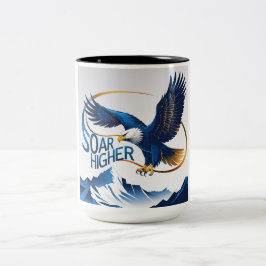 Hoger zweven tweekleurige koffiemok