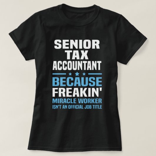 Hogere belastingaccountant t-shirt (Design voorkant)