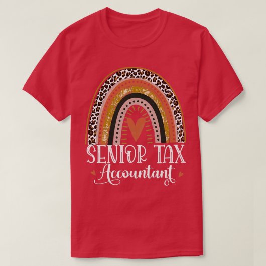 Hogere belastingadministrateur Leopard Rainbow T-shirt (Design voorkant)