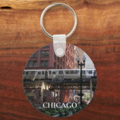 Hogere boorgang in Chicago Sleutelhanger (Achterkant)